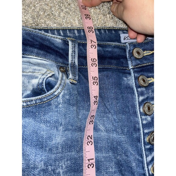 KanCan Womens Skinny Jeans Distressed Button Fly High Waisted 31‎ - Picture 2 of 6